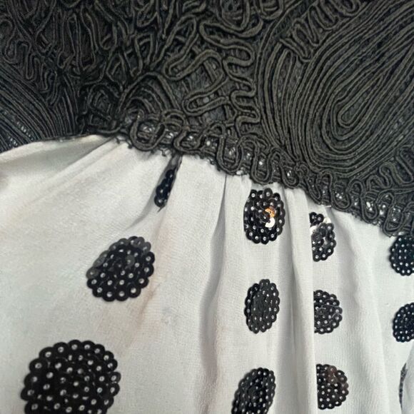 Sue Wong Nocturne Sequined Dress w/ Scoop Neck & Lace Top Size 2 - Picture 7 of 15